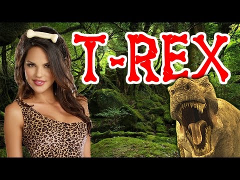 Dino & Sexy Jungle Girls ✔ JANXEN - T-REX 1.0 (synthpop 80's music) Dinosaurs World Jurassic Park