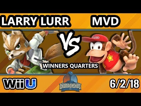 DHATX18 Smash 4 - Larry Lurr (Fox) Vs. MVD (Diddy Kong) - Wii U Winners Quarters