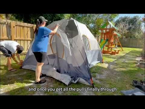 UNP Camping Tent 10 Person Family Tent Khaki