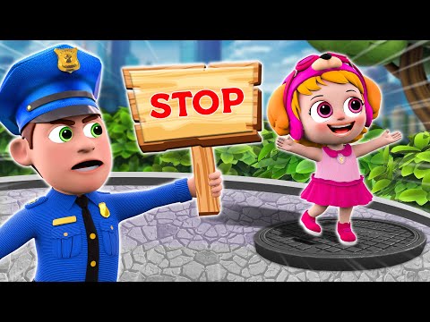 Manhole Cover is Dangerous 😨 Don't Play on the Manhole Cover | Safety Rules Song + More Kids Song