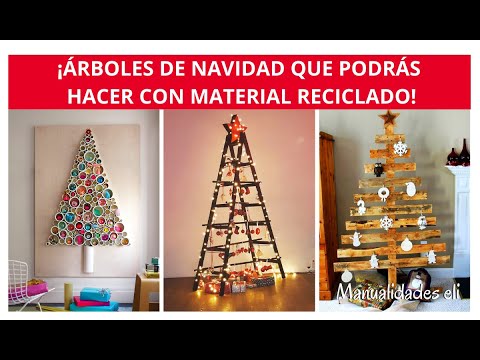 Árboles De Navidad Hechos Con Material Reciclado