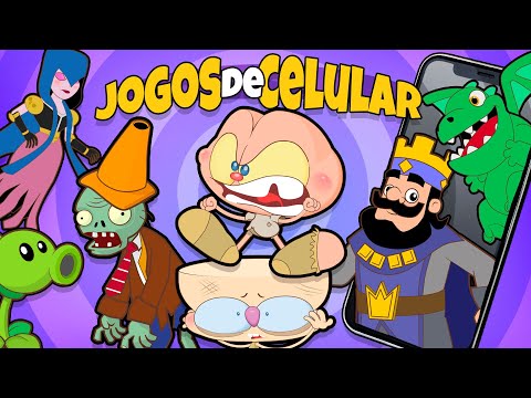 Capa de Mongo e Drongo em 3 jogos de estratégia para celular. Clash Royale + Plantas vs Zumb1s + Brawl Stars