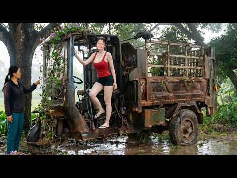 [TIMELAPSE] Genius Girl Repaired and Restored a 100% Abandoned Cargo Tricycle After 20 Years