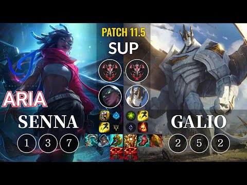 CGA Aria Senna vs Galio Sup - KR Patch 11.5