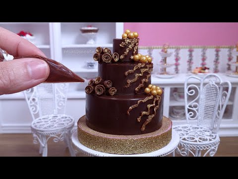 Miniature Chocolate Rose Bunch Cake - Mini Food ASMR