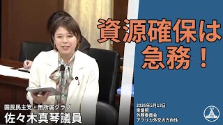 アフリカ外交に迫る真実！【国会切り抜き】 #外務委員会 #国民 #佐々木真琴 #国会 2026.05.13