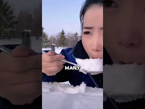 Never try to  eat SNOW! 😨