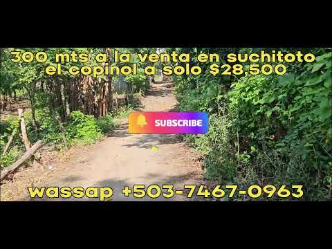 300 mts/2 de venta en suchitoto  a solo $28,500 aproveche
