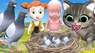 बाबु बिल्ली और कबूतर | Chintu Chinki | Cartoon | pagal beta | desi comedy video| cs bisht vines 