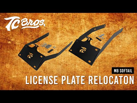 TC Bros. License Plate Relocation for Harley Davidson 2018-up M8 Softail Street Bob, Slim, & Fat Bob