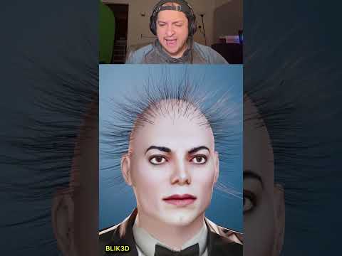 MICHEAL JACKSON HAIR SIMULATION #michaeljackson #art #shorts