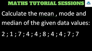 Statistics | Finding the measures of central tendency| Mean | Mode | Median