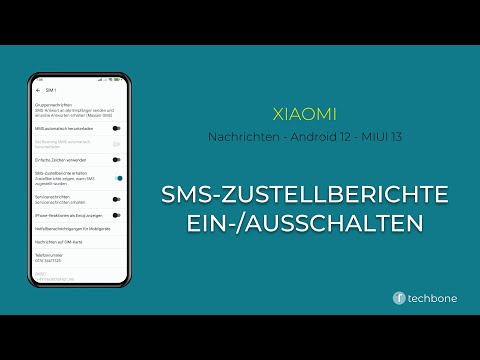 SMS-Zustellberichte ein-/ausschalten - Xiaomi [Android 12 - MIUI 13]