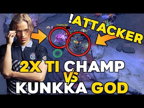 Back to Back TI Champion OG.Topson Riki Solo Mid vs Best Kunkka !Attacker Dota 2 - EPIC Battle Dota2