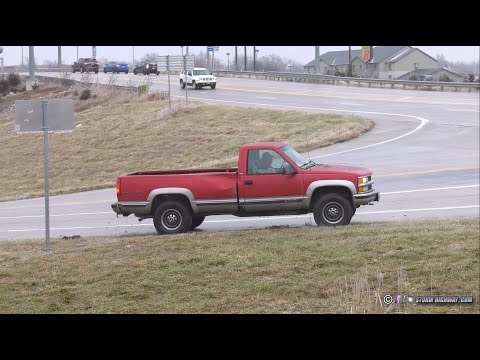 Black ice sliding from freezing drizzle in Columbia, Missouri - January 1, 2022