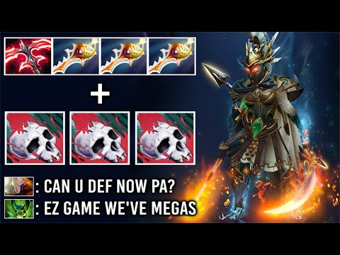 DESOLATOR LEVEL 2 + 3x Divine Rapier PA vs Megas Epic Late Game Fights 6300 Crit WTF Comeback Dota 2