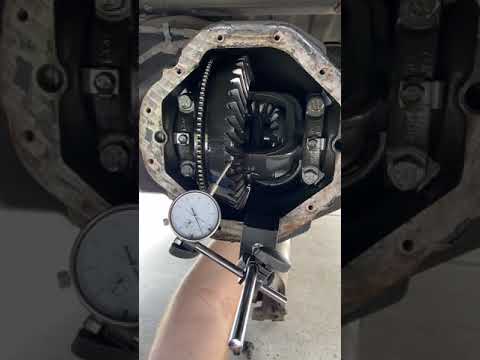 Checking play in my rear differential for play before installing a new locker.