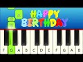 Happy Birthday - Very Easy and Slow Piano tutorial