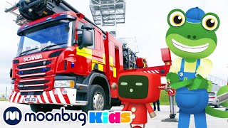 Gecko&#39;s Fire Truck - Learn with Subtitles | Gecko&#39;s Garage | Cartoons for Kids | Moonbug Literacy