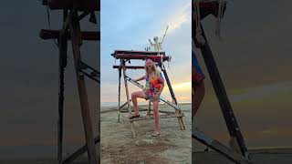 Super Sick Stunning Salton Sea Sunset at Bombay Beach this evening