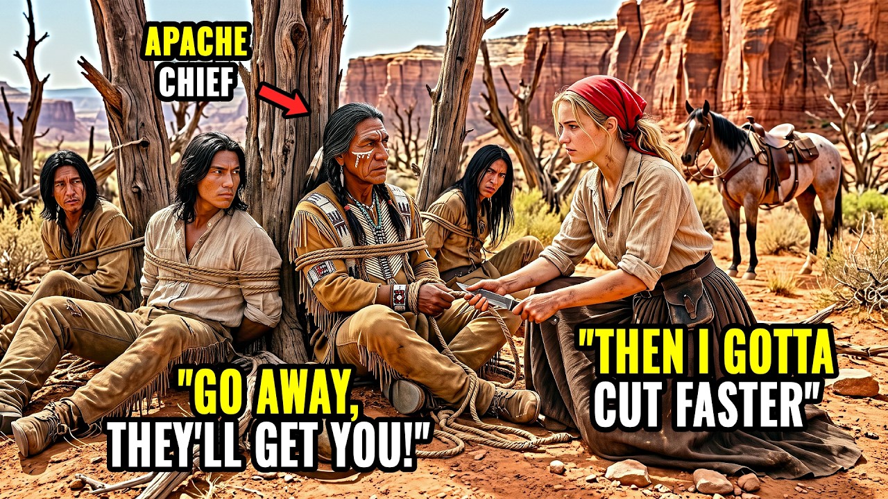 “Hold Still, I Can Help…” Widow’s Daughter Told Four Tied Apaches—Then 300 Warriors Rode to Find Her