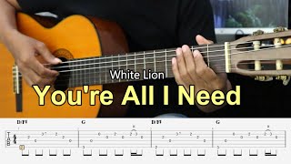 Download lagu You're All I Need – White Lion - Fingerstyle Guitar Tutorial   TAB & Lyrics mp3 Download lagu You're All I Need – White Lion - Fingerstyle Guitar Tutorial   TAB & Lyrics mp3