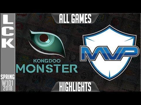 KDM vs MVP Highlights ALL GAMES | LCK Spring 2018 S8 W1D1 | Kongdoo Monster vs MVP