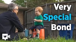 2-year-old and garbage man's special bond is priceless