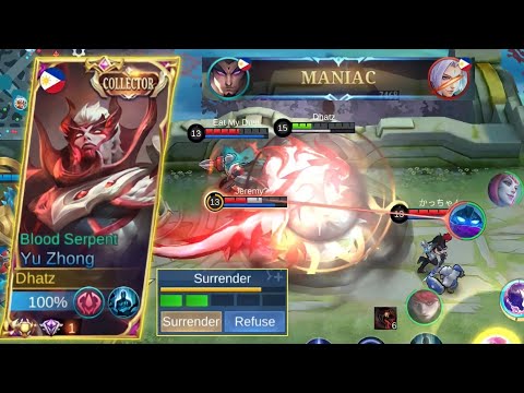 16 KILLS 100% UNSTOPPABLE! YU ZHONG 1v5 MANIAC GONE WRONG!