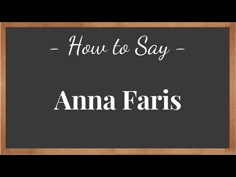 How to Pronounce Anna Faris ? | #pronunciation  #howtosay