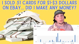 Did I Make Money Selling Cards for $1-$3 Dollars on eBay?  #sportscardinvesting #ebay #ebayselling