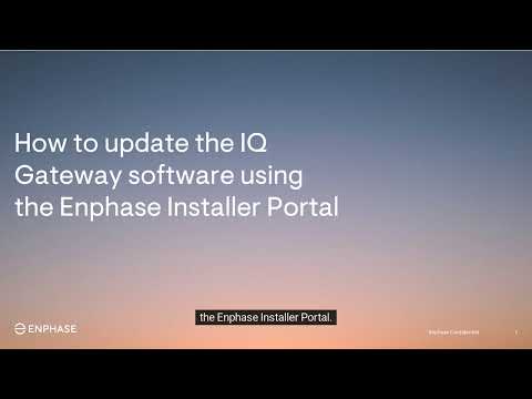 How to update IQ Gateway software using the Enphase Installer Portal