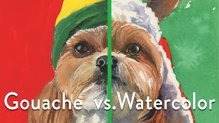 Watercolor vs Gouache for Pet Portraits | M. Graham Paints