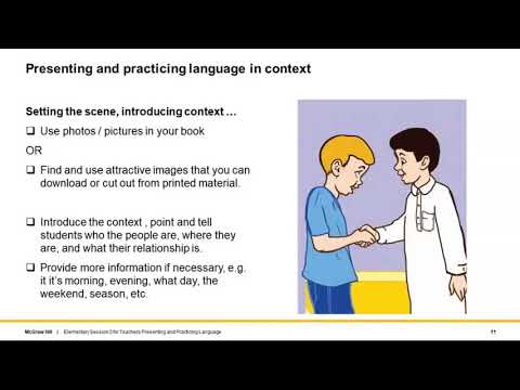 Presenting and practicing language, 3rd November, 2020