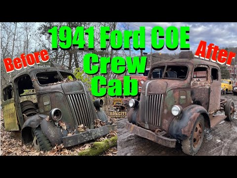 Thumbnail for So satisfying, cleaning up a 1941 Ford COE Crew Cab, Military tow truck turned Bell Telephone truck. by 1941 Ford