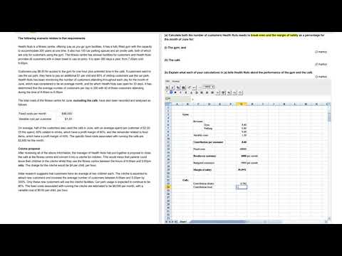 ACCA PM September/December 2020 Exam Question "Health Nuts"