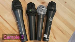 Video thumbnail for Comparing Shure SM58, Lewitt MTP 550 DM, Sennheiser E845 and AKG Perception Live P5s by OJ Mattila