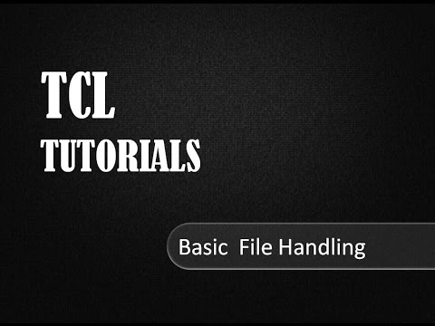 File Handling in TCL # TCL Tutorials