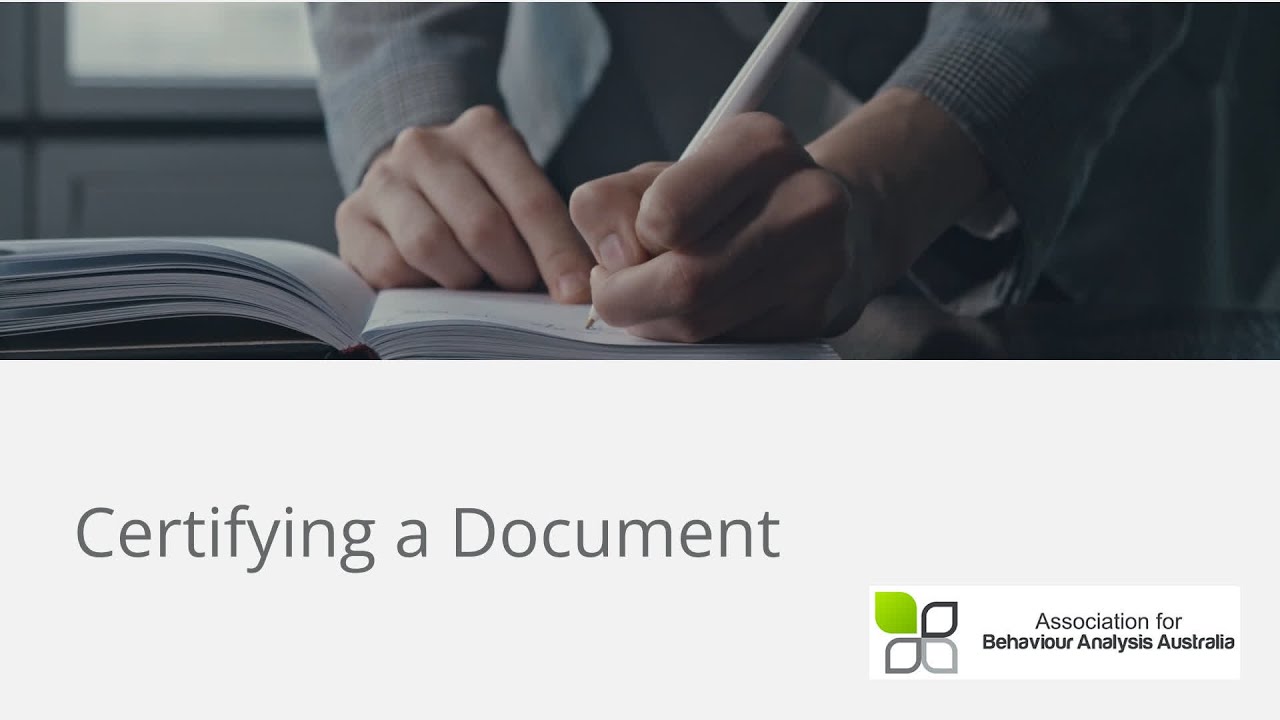 Certifying a Document