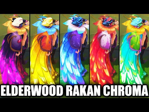 All Elderwood Rakan Chroma Skins Spotlight (League of Legends)
