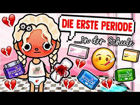 🩸 MY FIRST TIME 😳 I GET MY PERIOD AT SCHOOL 🩸 TOCA BOCA STORY WITH VOICE 🎤 WITH ENGLISH SUBTITLES