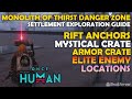 Monolith of Thirst Danger Zone Settlement Exploration Guide - Rift Anchor, Mystical, Armor Crates
