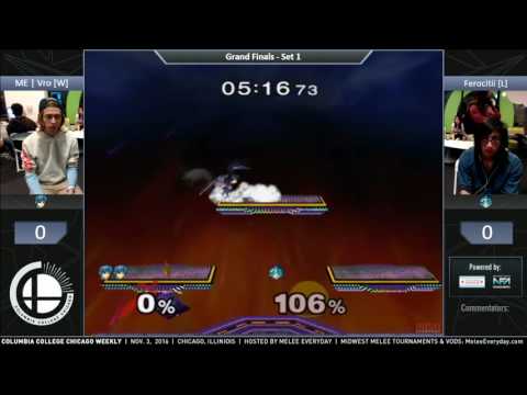 CCC Weekly [11/3/16] - ME | Vro (Marth) vs. Ferocitii (Peach) - SSBM - Grand Finals