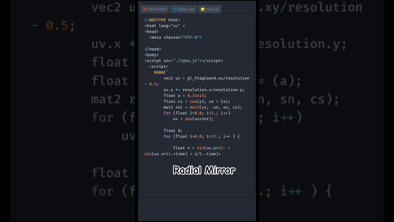 GLSL Shader Animation | Three.js Shader Tutorials  #shorts #coding #JavaScript