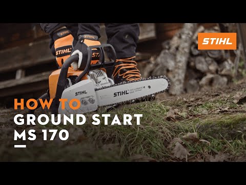 Startování pily STIHL MS 170