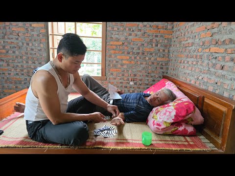 The old man unfortunately fell seriously ill. The young man returned and was very worried.