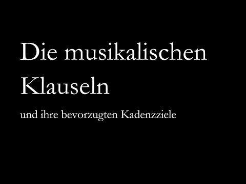 The musical clauses, their modifications, and their preferred cadence targets | #musictheory