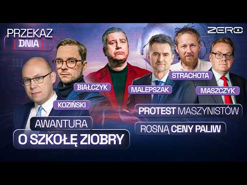 AWANTURA O SZKOŁĘ ZIOBRY, PARALIŻ NA KOLEI, ROSNĄ CENY PALIW – PRZEKAZ DNIA