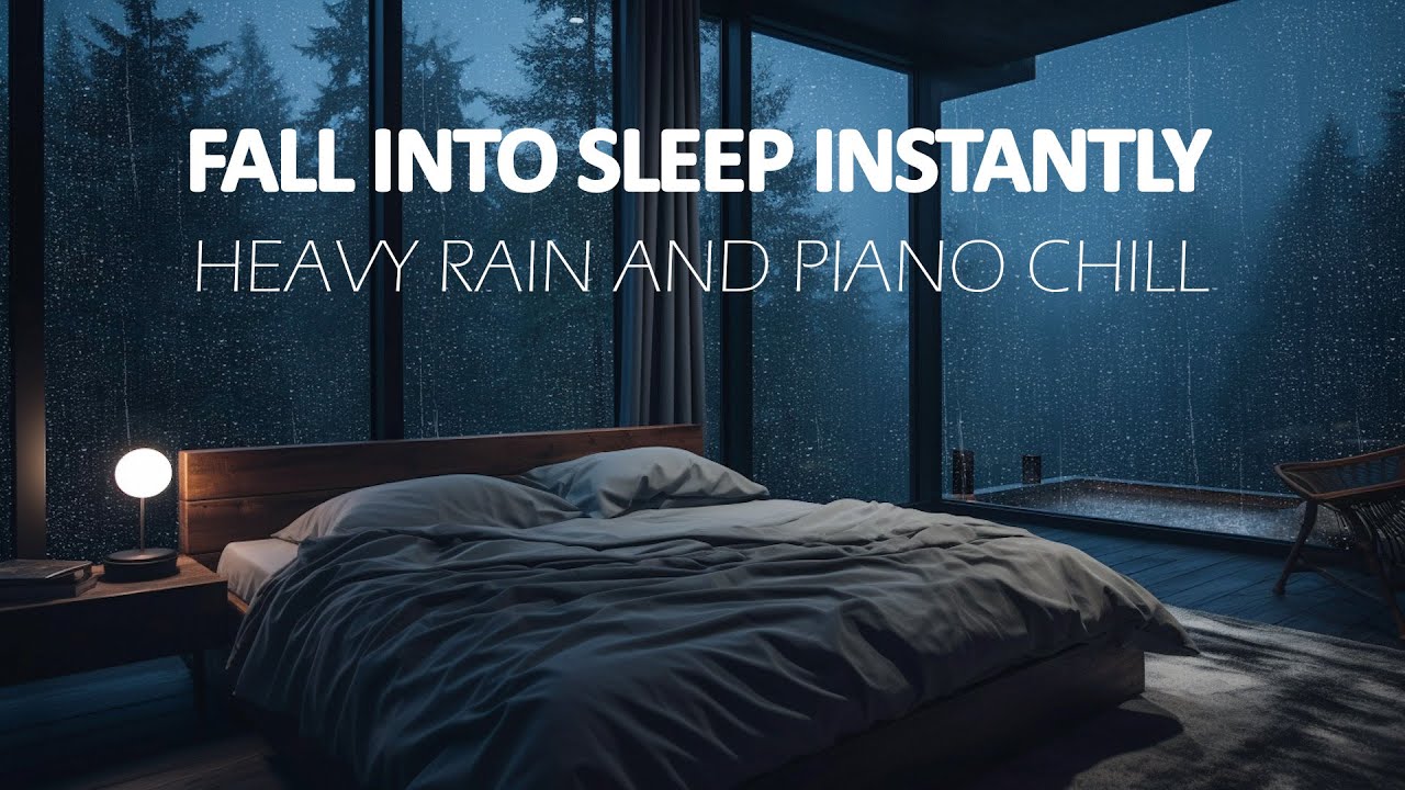 Gentle Rain on Window with Peaceful Piano ️🎹 Relaxing Music for Deep Sleep and Healing 💦 3 HOURS