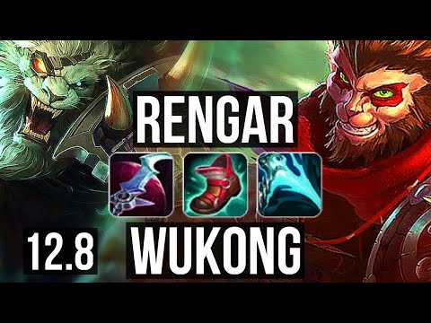 RENGAR vs WUKONG (TOP) | 9/1/5, 2.2M mastery, 1000+ games, Legendary | NA Master | 12.8